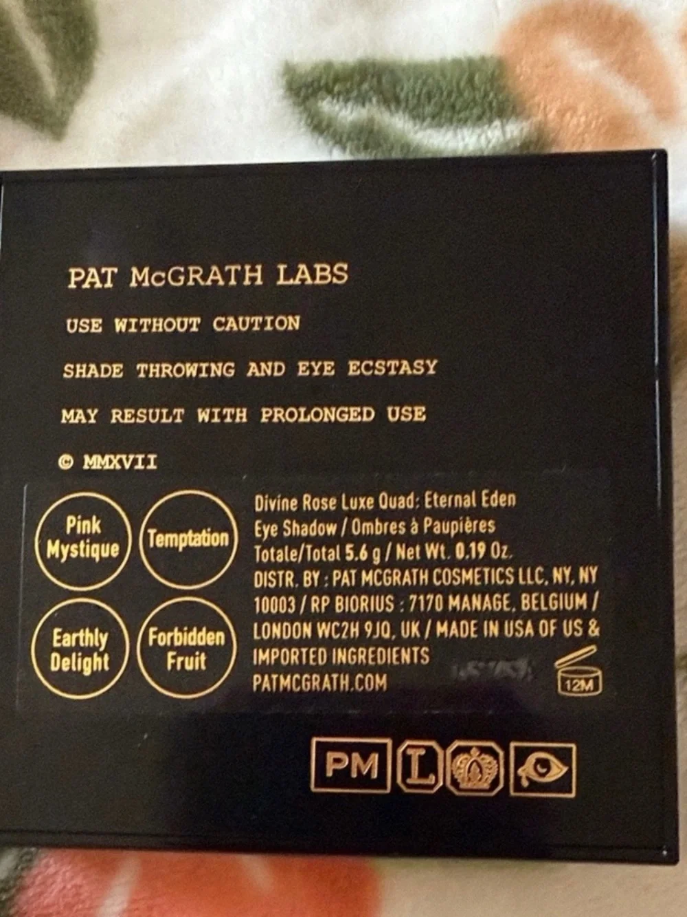 NWT  Pat McGrath Labs Divine Rose Luxe Quad:Eternal Eden